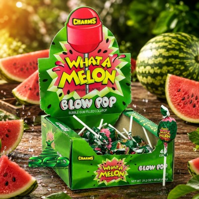 CHARM BLOW POP WHATA MELON .25 CANDY 48CT/PACK